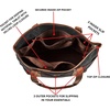 image:imageTote Bag for Women Large Work Shoulder Handbag in Waxed Canvas amp LeatherBlack