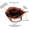 image:imageTote Bag for Women Large Work Shoulder Handbag in Waxed Canvas amp LeatherCognac