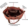 image:imageTote Bag for Women Large Work Shoulder Handbag in Waxed Canvas amp LeatherRust