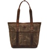 image:imageTote Bag for Women Large Work Shoulder Handbag in Waxed Canvas amp LeatherTaupe