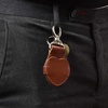 image:imageLeather Keychain Clip Cute Heart Photo Charm Ring Valentine Gift Men WomenTan Buff Vt