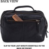 image:imageLeather Toiletry Bag Dopp Kit for Men Women Travel Shaving Pouch OrganiserBlack