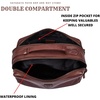 image:imageLeather Toiletry Bag Dopp Kit for Men Women Travel Shaving Pouch OrganiserBrown
