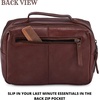 image:imageLeather Toiletry Bag Dopp Kit for Men Women Travel Shaving Pouch OrganiserBrown