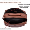 image:imageLeather Toiletry Bag Dopp Kit for Men Women Travel Shaving Pouch OrganiserCognac