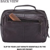 image:imageLeather Toiletry Bag Dopp Kit for Men Women Travel Shaving Pouch OrganiserGrey