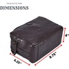 image:imageLeather Toiletry Bag Dopp Kit for Men Women Travel Shaving Pouch OrganiserGrey