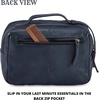 image:imageLeather Toiletry Bag Dopp Kit for Men Women Travel Shaving Pouch OrganiserOcean Blue