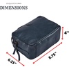 image:imageLeather Toiletry Bag Dopp Kit for Men Women Travel Shaving Pouch OrganiserOcean Blue