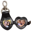 image:imageLeather Keychain Clip Cute Heart Photo Charm Ring Valentine Gift Men WomenBlack Buff Vt
