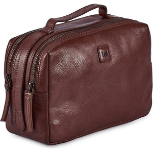 image:imageLeather Toiletry Bag Dopp Kit for Men Women Travel Shaving Pouch OrganiserBrown
