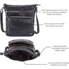 image:imageLeather Crossbody Bags for Women Sling Shoulder Purse Travel HandbagBlack Nappa