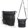 image:imageLeather Crossbody Bags for Women Sling Shoulder Purse Travel HandbagBlack Washed Vintage