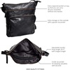 image:imageLeather Crossbody Bags for Women Sling Shoulder Purse Travel HandbagBlack Washed Vintage