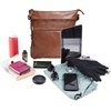 image:imageLeather Crossbody Bags for Women Sling Shoulder Purse Travel HandbagBrown Washed Vintage