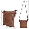 image:imageLeather Crossbody Bags for Women Sling Shoulder Purse Travel HandbagBrown Washed Vintage