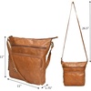 image:imageLeather Crossbody Bags for Women Sling Shoulder Purse Travel HandbagCognac Multiwax