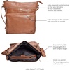 image:imageLeather Crossbody Bags for Women Sling Shoulder Purse Travel HandbagCognac Washed Vintage