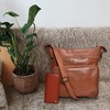 image:imageLeather Crossbody Bags for Women Sling Shoulder Purse Travel HandbagCognac Washed Vintage