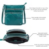 image:imageLeather Crossbody Bags for Women Sling Shoulder Purse Travel HandbagEmerald Green Nappa