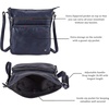 image:imageLeather Crossbody Bags for Women Sling Shoulder Purse Travel HandbagMidnight Navy Multiwax