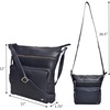 image:imageLeather Crossbody Bags for Women Sling Shoulder Purse Travel HandbagNavy Nappa