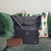 image:imageLeather Crossbody Bags for Women Sling Shoulder Purse Travel HandbagNavy Nappa