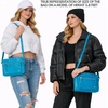 image:imageLeather Crossbody Bags for Women Small Soft Genuine Pebbled Sling Shoulder Handbag Crossover Purse with Full Adjustable Strap Cognac NappaAir Blue Nappa