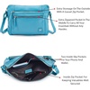 image:imageLeather Crossbody Bags for Women Small Soft Genuine Pebbled Sling Shoulder Handbag Crossover Purse with Full Adjustable Strap Cognac NappaAir Blue Nappa