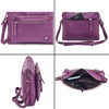 image:imageLeather Crossbody Bags for Women Small Soft Genuine Pebbled Sling Shoulder Handbag Crossover Purse with Full Adjustable Strap Cognac NappaAmethyst Nappa