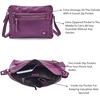 image:imageLeather Crossbody Bags for Women Small Soft Genuine Pebbled Sling Shoulder Handbag Crossover Purse with Full Adjustable Strap Cognac NappaAmethyst Nappa
