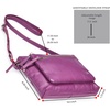 image:imageLeather Crossbody Bags for Women Small Soft Genuine Pebbled Sling Shoulder Handbag Crossover Purse with Full Adjustable Strap Cognac NappaAmethyst Nappa
