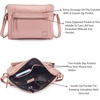 image:imageLeather Crossbody Bags for Women Small Soft Genuine Pebbled Sling Shoulder Handbag Crossover Purse with Full Adjustable Strap Cognac NappaBaby Pink Nappa