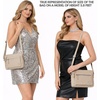 image:imageLeather Crossbody Bags for Women Small Soft Genuine Pebbled Sling Shoulder Handbag Crossover Purse with Full Adjustable Strap Cognac NappaBeige Nappa