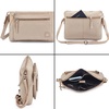 image:imageLeather Crossbody Bags for Women Small Soft Genuine Pebbled Sling Shoulder Handbag Crossover Purse with Full Adjustable Strap Cognac NappaBeige Nappa
