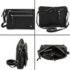 image:imageLeather Crossbody Bags for Women Small Soft Genuine Pebbled Sling Shoulder Handbag Crossover Purse with Full Adjustable Strap Cognac NappaBlack Nappa