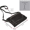 image:imageLeather Crossbody Bags for Women Small Soft Genuine Pebbled Sling Shoulder Handbag Crossover Purse with Full Adjustable Strap Cognac NappaBlack Nappa