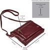 image:imageLeather Crossbody Bags for Women Small Soft Genuine Pebbled Sling Shoulder Handbag Crossover Purse with Full Adjustable Strap Cognac NappaBurgundy Nappa