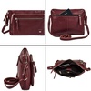 image:imageLeather Crossbody Bags for Women Small Soft Genuine Pebbled Sling Shoulder Handbag Crossover Purse with Full Adjustable Strap Cognac NappaBurgundy Nappa