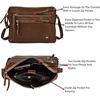 image:imageLeather Crossbody Bags for Women Small Soft Genuine Pebbled Sling Shoulder Handbag Crossover Purse with Full Adjustable Strap Cognac NappaChocolate Nappa
