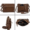 image:imageLeather Crossbody Bags for Women Small Soft Genuine Pebbled Sling Shoulder Handbag Crossover Purse with Full Adjustable Strap Cognac NappaChocolate Nappa