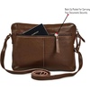 image:imageLeather Crossbody Bags for Women Small Soft Genuine Pebbled Sling Shoulder Handbag Crossover Purse with Full Adjustable Strap Cognac NappaChocolate Nappa