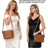 image:imageLeather Crossbody Bags for Women Small Soft Genuine Pebbled Sling Shoulder Handbag Crossover Purse with Full Adjustable Strap Cognac NappaCognac Nappa