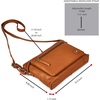image:imageLeather Crossbody Bags for Women Small Soft Genuine Pebbled Sling Shoulder Handbag Crossover Purse with Full Adjustable Strap Cognac NappaCognac Nappa