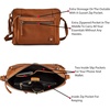 image:imageLeather Crossbody Bags for Women Small Soft Genuine Pebbled Sling Shoulder Handbag Crossover Purse with Full Adjustable Strap Cognac NappaCognac Nappa