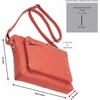 image:imageLeather Crossbody Bags for Women Small Soft Genuine Pebbled Sling Shoulder Handbag Crossover Purse with Full Adjustable Strap Cognac NappaCoral Nappa