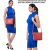 image:imageLeather Crossbody Bags for Women Small Soft Genuine Pebbled Sling Shoulder Handbag Crossover Purse with Full Adjustable Strap Cognac NappaCoral Nappa
