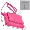 image:imageLeather Crossbody Bags for Women Small Soft Genuine Pebbled Sling Shoulder Handbag Crossover Purse with Full Adjustable Strap Cognac NappaHot Pink Nappa