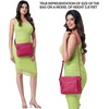 image:imageLeather Crossbody Bags for Women Small Soft Genuine Pebbled Sling Shoulder Handbag Crossover Purse with Full Adjustable Strap Cognac NappaHot Pink Nappa