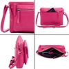 image:imageLeather Crossbody Bags for Women Small Soft Genuine Pebbled Sling Shoulder Handbag Crossover Purse with Full Adjustable Strap Cognac NappaHot Pink Nappa